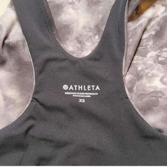 Athleta Conscious Crop Bra Printed A-C In Grey Tie-Dye Size XS - Picture 4 of 5